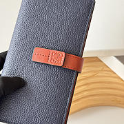 Loewe Bi-fold Long Wallet In Navy Blue - 2