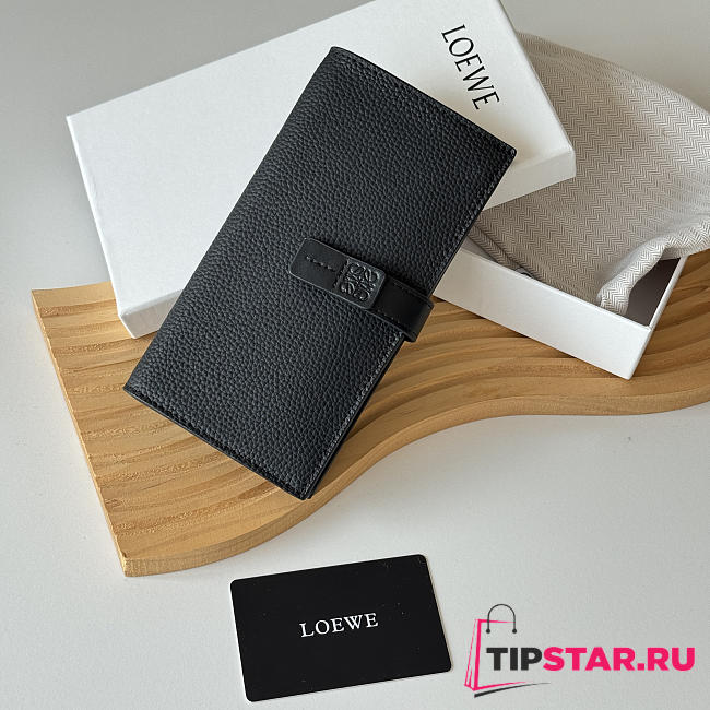 Loewe Bi-fold Long Wallet In Black - 1
