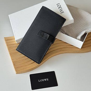 Loewe Bi-fold Long Wallet In Black
