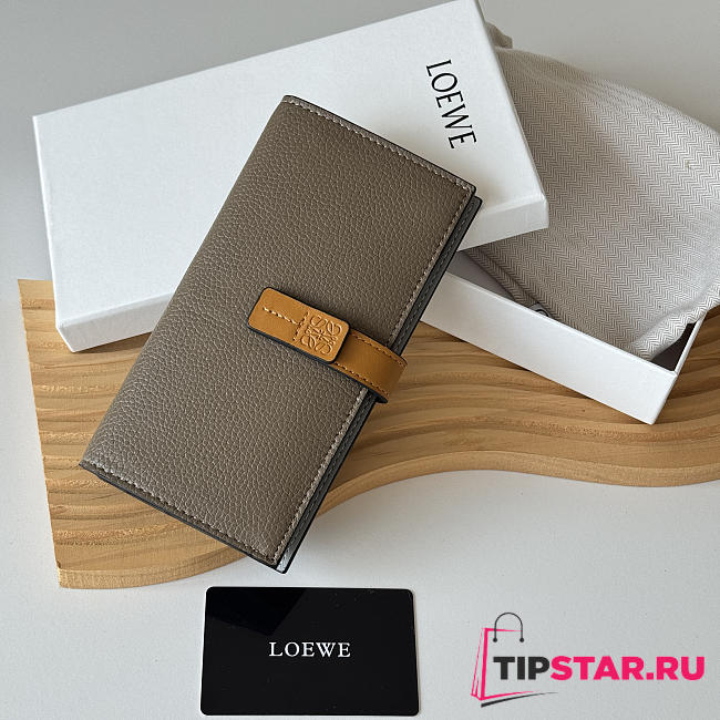 Loewe Bi-fold Long Wallet In Gray - 1