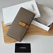 Loewe Bi-fold Long Wallet In Gray - 1