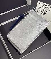 Loewe Suna Fujita zippered card holder silver - 6