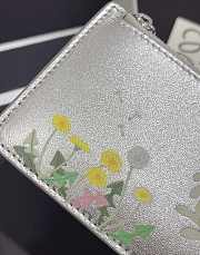 Loewe Suna Fujita zippered card holder silver - 4
