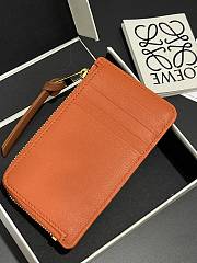 Loewe Suna Fujita zippered card holder orange - 3