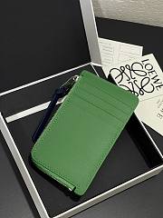 Loewe Suna Fujita zippered card holder green - 2