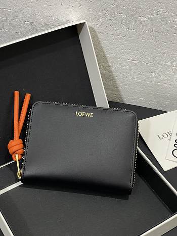 Loewe Zipped coin purse in shiny nappa calfskin black