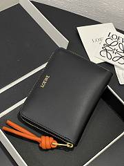 Loewe Zipped coin purse in shiny nappa calfskin black - 3