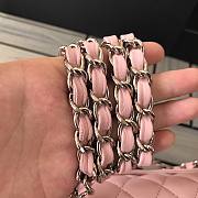 Chanel Classic Flap Chain Bag Lambskin Pink Silver - A01112- 25cm - 3