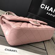 Chanel Classic Flap Chain Bag Lambskin Pink Silver - A01112- 25cm - 2
