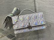 Dior Lady Handbag in Silver with Pearl Chain - 1
