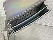 Dior Lady Handbag in Silver with Pearl Chain - 6
