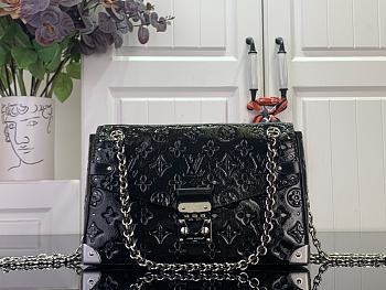 Louis Vuitton Monogram Saga Trunkie Fashion Leather Handbags