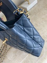 Chanel Small Kelly Bag in 24P Shiny Distressed Blue - 4