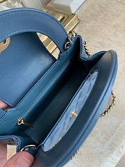 Chanel Small Kelly Bag in 24P Shiny Distressed Blue - 2