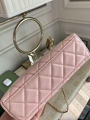 Chanel Small Kelly Bag in 24P Shiny Distressed Pink - 4