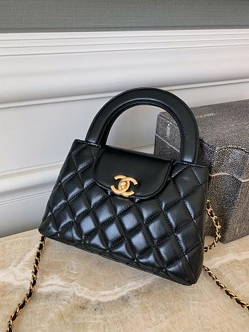 Chanel Small Kelly Bag in 24P Shiny Distressed Black