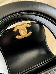 Chanel Small Kelly Bag in 24P Shiny Distressed Black - 5
