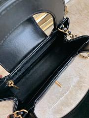 Chanel Small Kelly Bag in 24P Shiny Distressed Black - 3