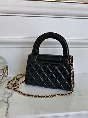 Chanel Small Kelly Bag in 24P Shiny Distressed Black - 2