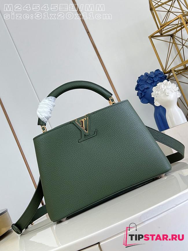 Louis Vuitton Capucines MM Taurillon In Green - 1