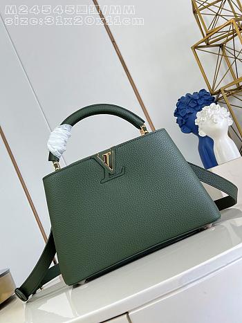 Louis Vuitton Capucines MM Taurillon In Green
