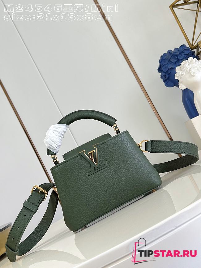 Louis Vuitton Capucines Mini Taurillon In Green - 1