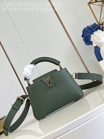 Louis Vuitton Capucines Mini Taurillon In Green