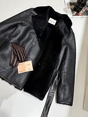 Miumiu Leather Jacket In Black - 4