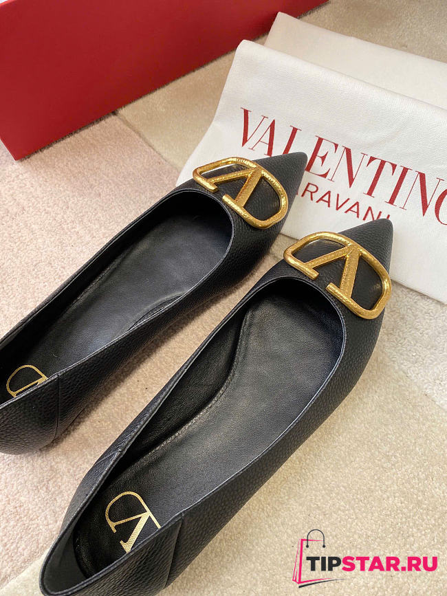 VALENTINO | VLogo Signature leather ballet flats black - 1