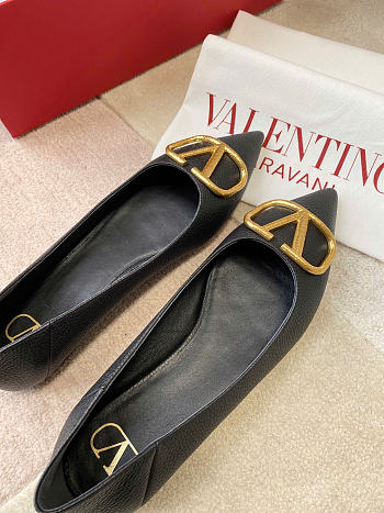 VALENTINO | VLogo Signature leather ballet flats black