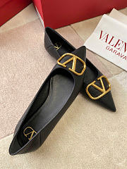 VALENTINO | VLogo Signature leather ballet flats black - 3