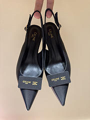 Celine New Kitten Heel Sandals Black - 4