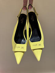 Celine New Kitten Heel Sandals Yellow - 4