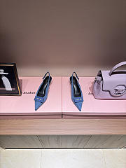 Celine New Kitten Heel Sandals Blue Denim - 4