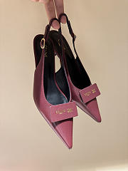 Celine New Kitten Heel Sandals Burgundy - 1