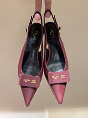 Celine New Kitten Heel Sandals Burgundy - 6