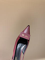 Celine New Kitten Heel Sandals Burgundy - 5