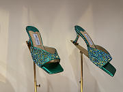 Jimmy Choo Handcrafted Pearl & Rhinestone Green - 1