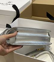 Balmain Smooth leather B-Buzz 24 bag Emerald Silver - 5
