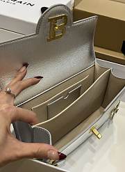 Balmain Smooth leather B-Buzz 24 bag Emerald Silver - 3