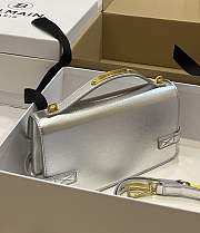 Balmain Smooth leather B-Buzz 24 bag Emerald Silver - 2