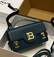 Balmain Smooth leather B-Buzz 24 bag Emerald green - 1