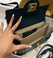 Balmain Smooth leather B-Buzz 24 bag Emerald green - 4
