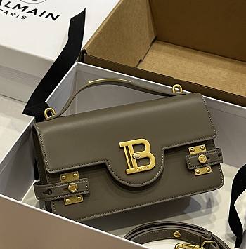 Balmain Smooth leather B-Buzz 24 bag light green