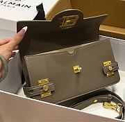 Balmain Smooth leather B-Buzz 24 bag light green - 6
