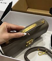 Balmain Smooth leather B-Buzz 24 bag light green - 4