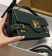 Balmain Smooth leather B-Buzz 24 bag green - 3