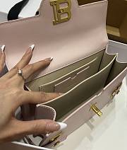 Balmain Smooth leather B-Buzz 24 bag pink - 6