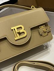 Balmain Smooth leather B-Buzz 24 bag beige - 5
