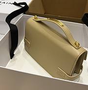 Balmain Smooth leather B-Buzz 24 bag beige - 4